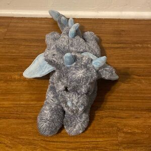 FAO Schwarz Blue Laying Dragon Plush